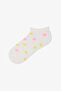 Girl's Summer Blush Polka Dot Patterned 4 Pairs of Booties Socks - 3