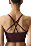 Burgundy Textured Seamless Bra - 2