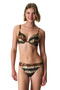 Cesira Intense Push up Zebra Patterned Glitter Bikini Top - 5