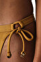 Green Montana Side Textured Mid-Waist Bikini Bottom - 3