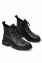 Anastasia Lace-Up Genuine Leather Women's Boots Black