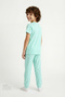 Boy's Navy Blue Cosmic Nap Short Sleeve 2-Piece Pajama Set - 5