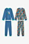 Boy's Capy&Dino Together Cotton Long Sleeve 2-Piece Pajama Set
