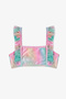 Girl's Magic Mist Bandeau Crispy Floral Patterned Bandeau Bikini Set - 2