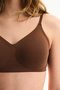 Traceless Brown 24-Hour Cotton Removable Pad Bra - 4