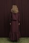 Women's Crop Jacket Detailed Two-Piece Dress - 12651Tks Burgundy - 5
