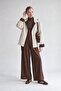 Contrast Stitching Detailed Jacket Beige - 2