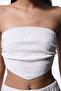Ecru Craft Crinckle Strapless Top - 3