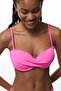 Pink Strapless Cup Enhancing Underwire Strapless Bikini Top
