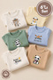 Unisex 100% Cotton Minimal Printed 0-12 Months 6-Piece Short Sleeve Baby Bodysuit Set - 2