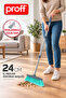 Stainless Steel Handle Indoor Vacuum Cleaner - 24 cm Wide Brush Head - 3