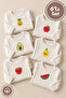 Unisex 100% Organic Cotton Cute Fruit Printed 3-6-9-12 Months 6-Piece Long Sleeve Baby Bodysuit - 3