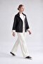 Contrast Stitching Detailed Jacket Black - 3