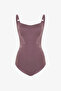 Burgundy Dina Rose Buckled Corset Shaping Swimsuit - 6