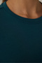 Dark Green Modal Fleece-Lined Sweatshirt - 4