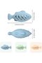 Interactive Fish-Shaped Cat Ball Toy,Food Leaking and Teething Silicone Toy for Cats,Pack of 3 - 2