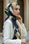 Crepe Geometric Patterned Khaki Color 75X195 Non-Shedding Shawl