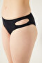 Basic Black Bikini Bottom with Cut-Out Detail - 2