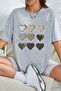 Unisex Heart Printed T-shirt