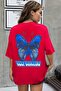 Unisex Butterfly Printed T-shirt