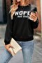 Unisex NOPE Printed Crew Neck Sweatshirt