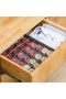 24 Cell Collapsible Socks and Underwear Drawer Organizer,2 Pack Closet Storage Boxes for Lingerie and Ties - 7