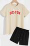 Boston Shorts T-shirt Tracksuit Set