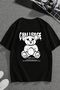 Unisex Chalenge Back Printed Design T-shirt