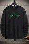 Unisex New Jersey Printed Crew Neck Sweatshirt
