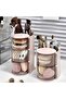 Rotatable Makeup Brush and Hair Accessory Organizer,3-Layer 360 Degree Jewelry Storage Box,Pink - 6