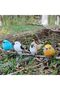 Handmade Wooden Carved Bird Decor,Hand-Painted Bird Figurine with Small Wooden Stake,Decorative Animal Sculpture for Home and Office - 8