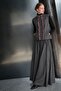 Plaid Detailed Pocketed Vest Gray