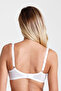 White Large Size Gathering Underwire Bra - 6