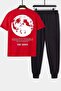Unisex The Moon Printed 2-Piece Tracksuit Set