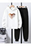 Melting Hearts Printed Oversize Children's Sweatshirt Tracksuit Set