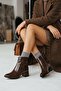 Fiamma Brown Wrinkled (5 cm Heeled) Daily Use Women's Boots - 3