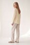 Crew Neck Basic Blouse Yellow - 2