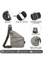 Men's Anti-Theft Shoulder Sling Bag,Waterproof Oxford Cloth Crossbody Travel Bag,Adjustable Strap,One Size - 3