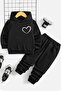 Children's Heart Printed Tracksuit Set