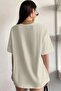 Women's Beige The 1997 Printed Oversize T-shirt - 4