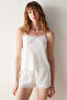 Bridal Lacy Lace White Shorts Pajama Bottoms - 2