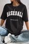 Unisex Baseball Printed Oversize T-shirt - 2