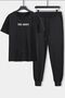 Unisex The Moon Printed 2-Piece Tracksuit Set - 2