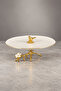 Porcelain Presentation Holder - Bird Detailed, Footed Plate and Gold Gilded