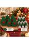 12-Piece Luxury Felt Pine Tree Table Tableware Presentation Set Christmas Themed Decorative Table Presentation Accessory