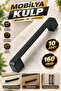 Furniture Kitchen Cabinet Drawer Drawer Cupboard Metal Handle Grip Handles 160 Mm 10 Pcs Oval Black