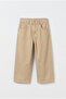 Wide Leg Gabardine Trousers 3-6 Years Beige - 2