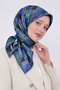 Cotton Silk Scarf with Tie-Dye Pattern Ls2204