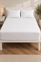 Liquid-Proof Fitted Base Honeycomb Patterned Mattress Mattress Pad Set |   Fitted Mattress Pad and 2-Piece Pillow Mattress Protector White |   Single - Double