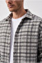 Fergus Relaxed Fit Cotton Block Check Lumberjack Men's Shirt - Smoked - 3
